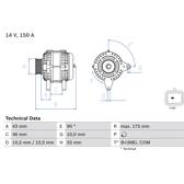 Generator (Omtillverkade) BOSCH - 0 986 082 240