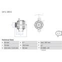 Generator (Omtillverkade) BOSCH - 0 986 082 330