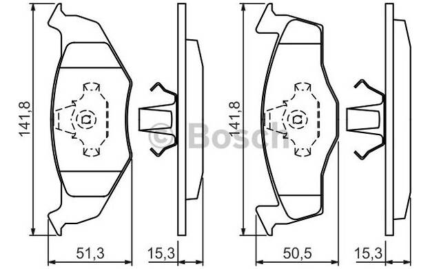 BOSCH 0 986 424 449 Plaquette de Frein Jeu plaquettes de frein pour SEAT VW