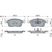 Jeu de plaquettes de frein avant BOSCH - 0 986 424 436
