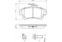 MAPCO Kit Disques + Plaquettes Frein Avant Ventilé 47531 - Volvo V40/S40 1.9 1995-2004