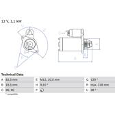 Motor de arranque (Remanufaturado) BOSCH - 0 986 016 280