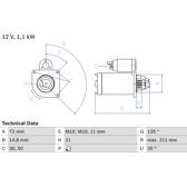 Motor de arranque (Remanufaturado) BOSCH - 0 986 017 530