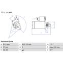 Motor de arranque (Remanufaturado) BOSCH - 0 986 018 340
