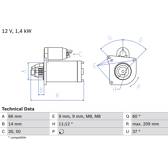 Motor de arranque (Remanufaturado) BOSCH - 0 986 021 651