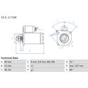 Motor de arranque (Remanufaturado) BOSCH - 0 986 023 050