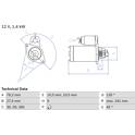 Motorino d'avviamento (Rigenerato) BOSCH - 0 986 015 050