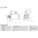 Motorino d'avviamento (Rigenerato) BOSCH - 0 986 018 030