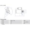 Motorino d'avviamento (Rigenerato) BOSCH - 0 986 021 550