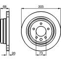 Brake disc set (2) BOSCH - 0 986 478 660