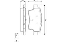 Rear brake pad set