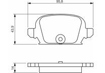 Rear brake pad set