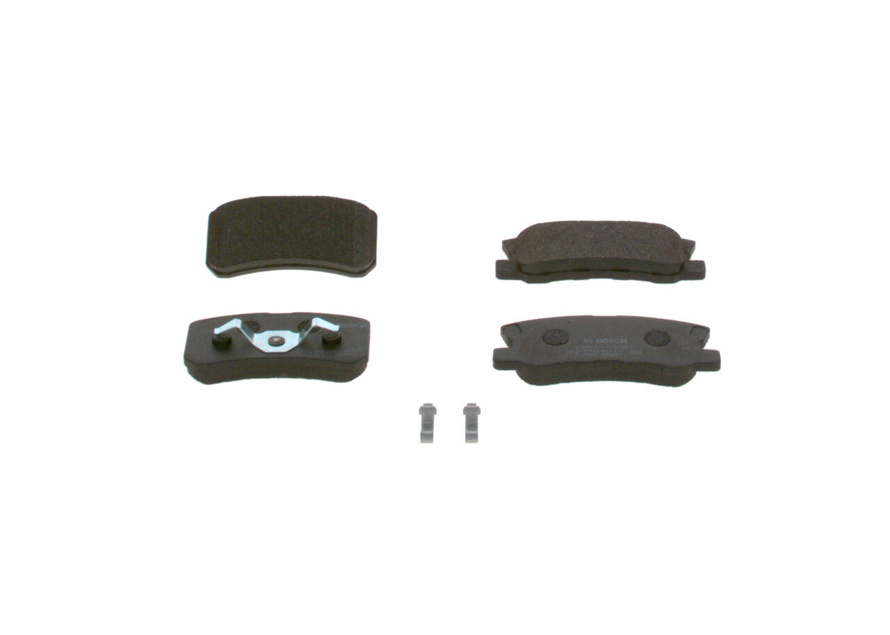 Rear brake pad set