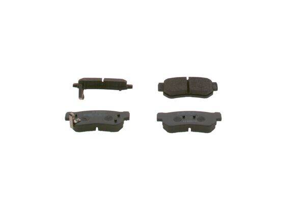 Rear brake pad set