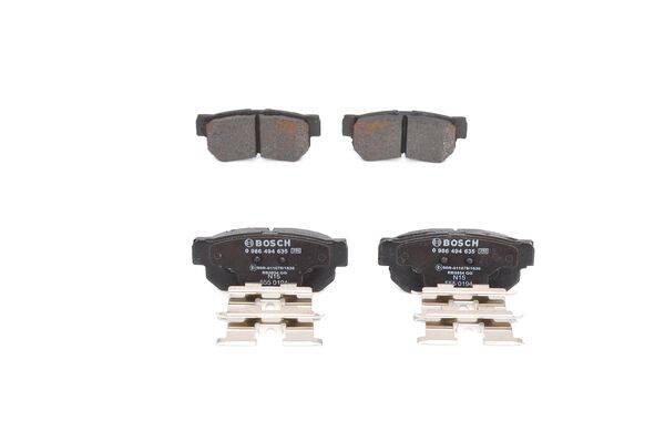 Rear brake pad set