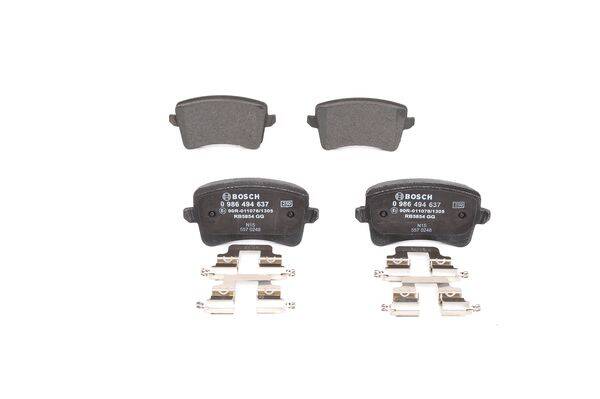 Rear brake pad set