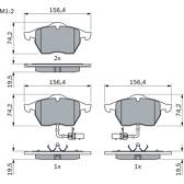 Remblokkenset voor BOSCH - 0 986 424 482