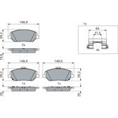 Remblokkenset voor BOSCH - 0 986 424 862