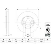 Bosch BD2750 Remschijven - ECE-R90 certificering - 1 set van 2 remschijven BOSCH - 0 986 479 F05