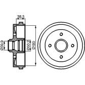 Bremstrommelsatz (2 Trommelbremsen) BOSCH - 0 986 477 002