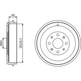 Bremstrommelsatz (2 Trommelbremsen) BOSCH - 0 986 477 208
