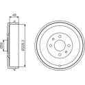 Bremstrommelsatz (2 Trommelbremsen) BOSCH - 0 986 477 212