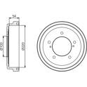 Bremstrommelsatz (2 Trommelbremsen) BOSCH - 0 986 477 236
