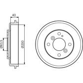 Bremstrommelsatz (2 Trommelbremsen) BOSCH - 0 986 477 240