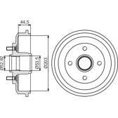 Bremstrommelsatz (2 Trommelbremsen) BOSCH - 0 986 477 266