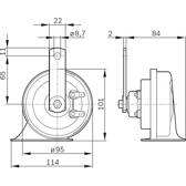 Clacson BOSCH - 0 986 AH0 503