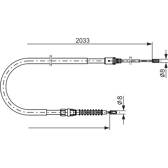 Seilzug, Feststellbremse BOSCH - 1 987 482 190