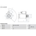 Starter (Remanufactured) BOSCH - 0 986 011 830