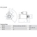 Starter (Remanufactured) BOSCH - 0 986 013 490