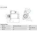 Starter (Remanufactured) BOSCH - 0 986 025 120