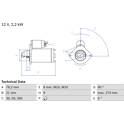 Startmotor (Gereviseerd) BOSCH - 0 986 012 620