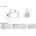 Startmotor (Gereviseerd) BOSCH - 0 986 014 141