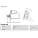 Startmotor (Gereviseerd) BOSCH - 0 986 014 350
