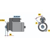 Startmotor (Gereviseerd) BOSCH - 0 986 016 980