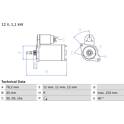 Startmotor (Gereviseerd) BOSCH - 0 986 018 200