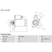 Startmotor (Gereviseerd) BOSCH - 0 986 018 270