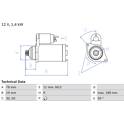 Startmotor (Gereviseerd) BOSCH - 0 986 018 321