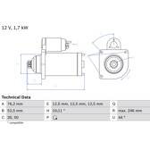 Startmotor (Gereviseerd) BOSCH - 0 986 020 250