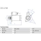Startmotor (Gereviseerd) BOSCH - 0 986 021 330
