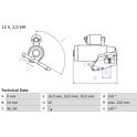 Startmotor BOSCH - 0 986 024 710