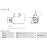 Startmotor (Gereviseerd) BOSCH - 0 986 026 160
