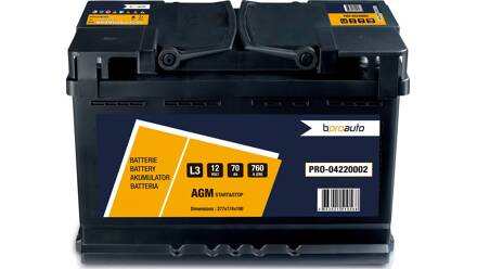 Batterie de voiture 60Ah/680A BPROAUTO PRO-04220001