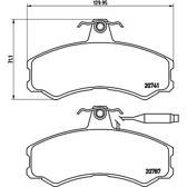 Bremsbeläge vorne BREMBO - P 23 022