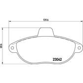 Bremsbeläge vorne BREMBO - P 23 072