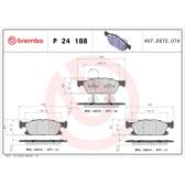 Bremsbeläge vorne BREMBO - P 24 188