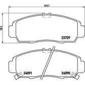 Bremsbeläge vorne BREMBO - P 28 034